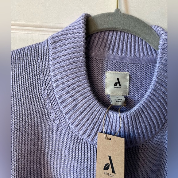 NWT Men’s crew neck sweater lilac Size Medium - Picture 3 of 7